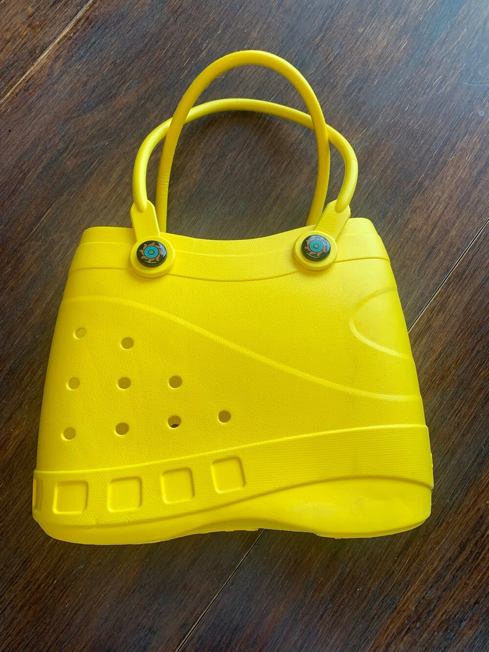 Optari Sol Tote Yellow Waterproof rubber EVA Beach Purse
